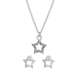 Byoux-Set, Kette mit Ohrringen, Sternchen