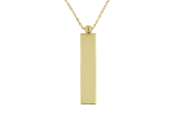 Kette aus 585 Gelbgold mit vertikalem Steg-Anhänger