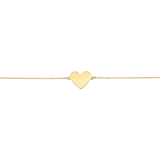 Armband aus 585 Gelbgold mit herzförmiger Gravurplatte