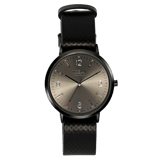 Urban Story horloge met zwarte leren band