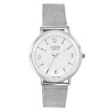 Urban Story horloge met zilverkleurige mesh band