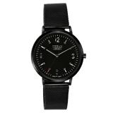 Urban Story Armbanduhr mit schwarzem Mesh-Armband