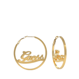 Vergoldete Guess Ohrringe mit Guess Logo