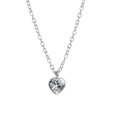 Kinderkette aus 925 Silber, Herz mit Zirkonia