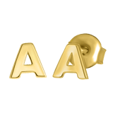 Ohrring Alphabet aus 585 Gelbgold, pro Stück