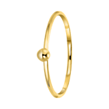14 karaat geelgouden ring met 3mm bal