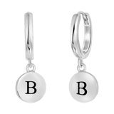 Ohrringe Alphabet aus rhodiniertem 925 Silber