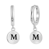 Ohrringe Alphabet aus rhodiniertem 925 Silber