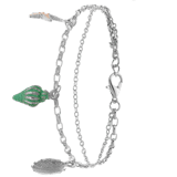 Silberfarbenes Byoux-Fußkettchen Amulette