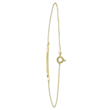 14 karaat geelgouden armband bar