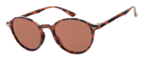 Sonnenbrille mit Leopardenmuster und braunen Gläsern
