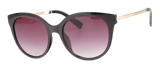 Schwarze Sonnenbrille mit goldfarbenen Akzenten