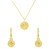 Zilveren goldplated sieradenset ster voor dames