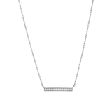 Silberkette & Stabanhänger mit Zirkonia