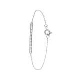 Armband aus 925 Silber, Steg mit Zirkonia