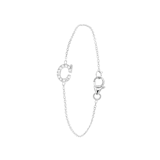 Silberarmband, Buchstabe mit Zirkonia