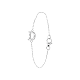 Zilveren armband alfabet met zirkonia