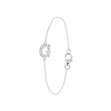 Silberarmband, Buchstabe mit Zirkonia