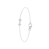 Zilveren armband alfabet met zirkonia