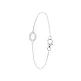 Silberarmband, Buchstabe mit Zirkonia