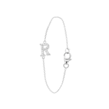 Silberarmband, Buchstabe mit Zirkonia