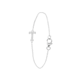 Zilveren armband alfabet met zirkonia