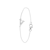 Silberarmband, Buchstabe mit Zirkonia