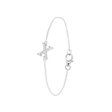 Silberarmband, Buchstabe mit Zirkonia