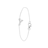 Zilveren armband alfabet met zirkonia