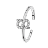 Silberring, Buchstabe mit Zirkonia