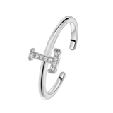 Silberring, Buchstabe mit Zirkonia