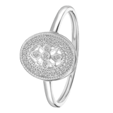 14 Karaat witgouden ring 30 diamanten (0,07ct)