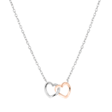 Zilveren goldplated ketting met hanger hart voor dames