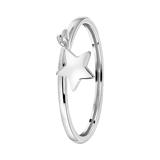 Zilveren ring met bedel galaxy ster