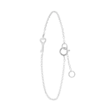 Silberarmband, Schlüssel/Herz