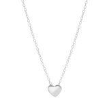 Zilveren ketting&hanger hart