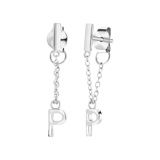 Silberohrringe mit Steg, Alphabet