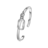 Silberring mit Buchstaben-Anhänger
