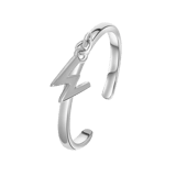 Silberring mit Buchstaben-Anhänger