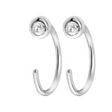 Ohrringe, 925 Silber, Zirkonia