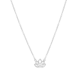 Zilveren ketting&hanger lotus