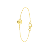 Silberarmband, vergoldet, Scheibe, Sternzeichen