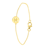 Silberarmband, vergoldet, Scheibe, Sternzeichen