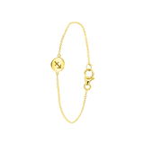 Silberarmband, vergoldet, Scheibe, Sternzeichen