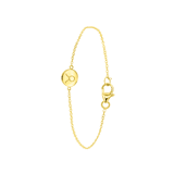 Zilveren goldplated bedelarmband met sterrenbeeldhanger voor dames