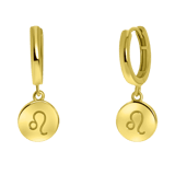 Zilveren goldplated oorringen sterrenbeeld voor dames