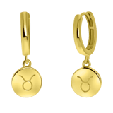 Zilveren goldplated oorringen sterrenbeeld voor dames
