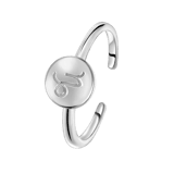Zilveren ring disc sterrenbeeld
