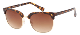 Braune Sonnenbrille mit goldfarbenen Akzenten