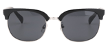 Schwarze Sonnenbrille mit silberfarbenen Akzenten
